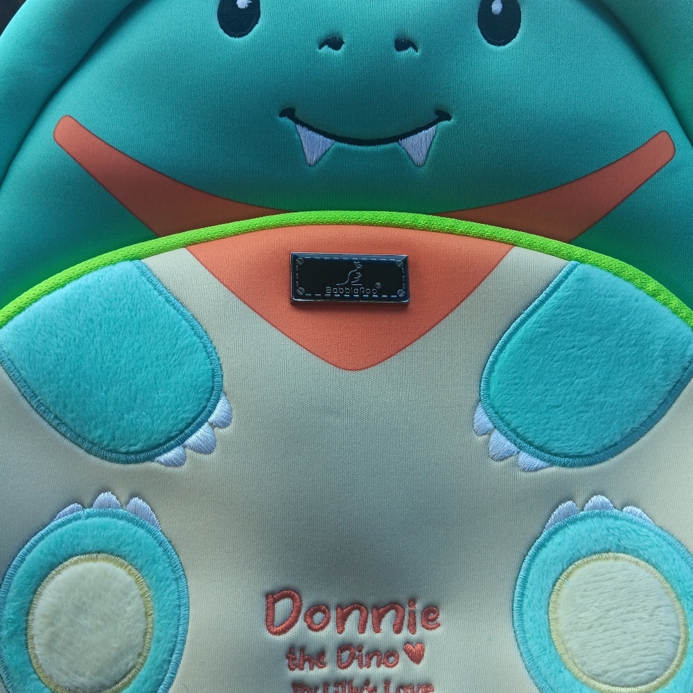 Donnie the Dino Plush Backpack - Teal & Mint